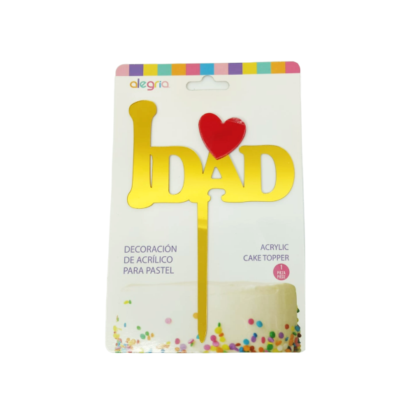 DECO ACRIL I LOVE DAD DORADO CTP000802