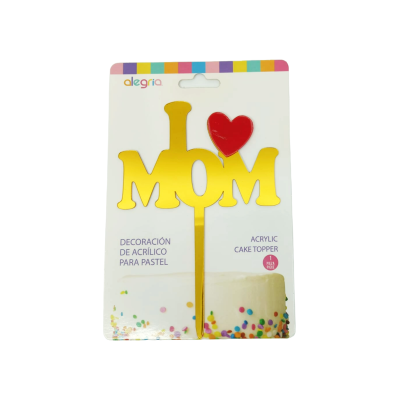 DECO ACRIL I LOVE MOM DORADO CTP000804