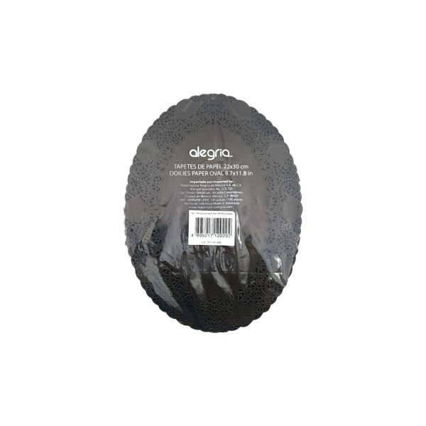 BLONDA OVAL 22X30 NEGRA PPR000566 100PZ