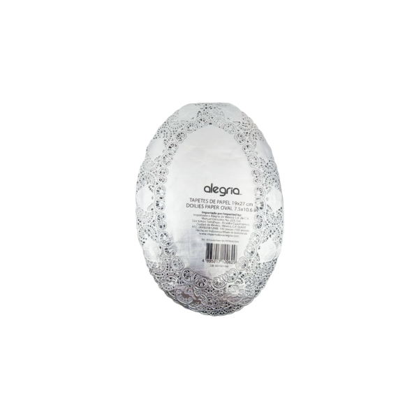 BLONDA OVAL 19X27CM PLATA PPR000599 100PZ