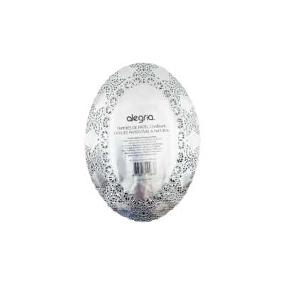 BLONDA OVAL 22X30CM PLATA PPR000600 100PZ