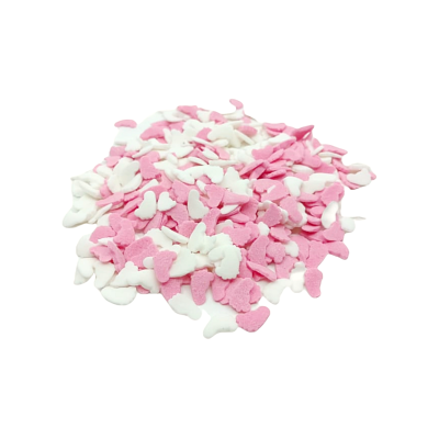 CONFETI PIE DE BEBE ROSA-BLANCO 1KG OTS000265