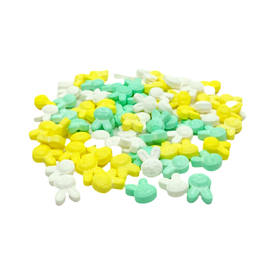 DECO AZUCAR CONEJO BLANCO,VERDE,AMARILLO 1KG OTS00*