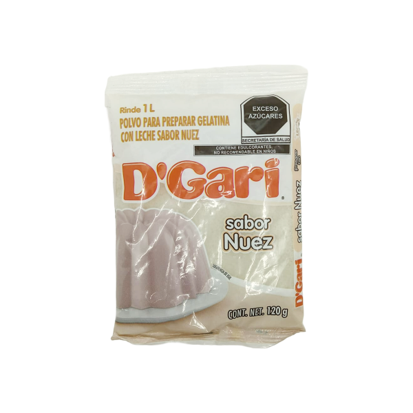 GELATINA D´GARI SABOR NUEZ 50X120GRS