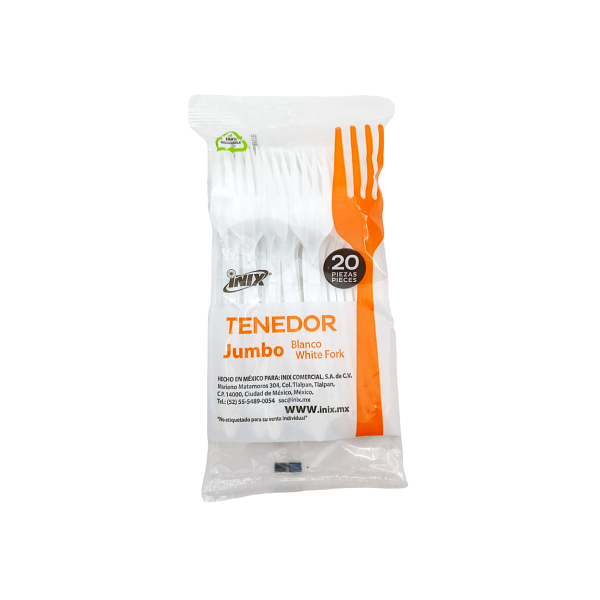 TENEDOR JUMBO BLANCO CJ50/20PZ INIX INIX-TEN-GDE-B