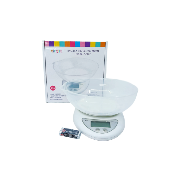 BASCULA DIGITAL TAZON 5 KG COT000409 ALEGRIA