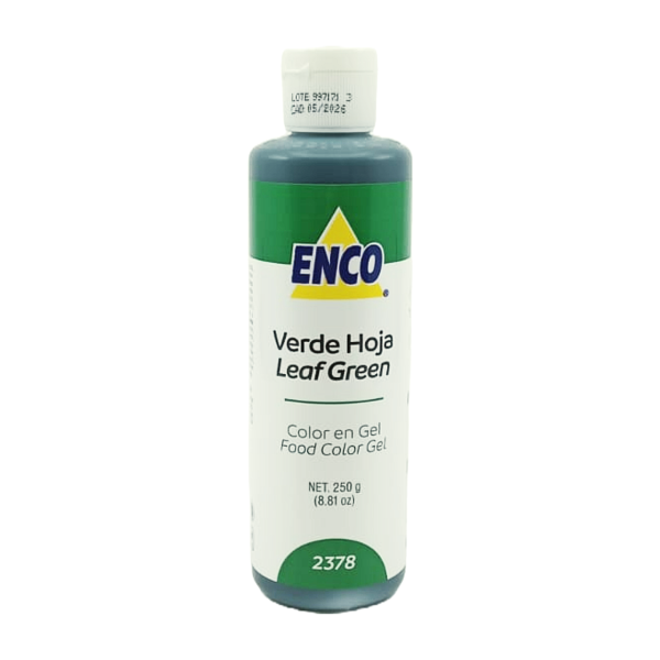 COLOR VERDE HOJA EN GEL 250G ENCO