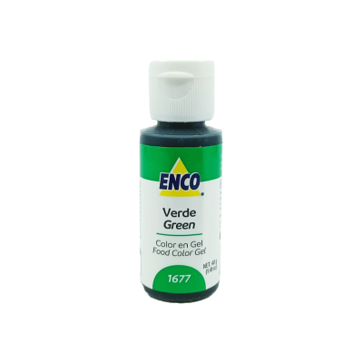 COLOR VERDE EN GEL 40G ENCO