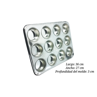 MOLDE MANTECADAS 12CAV P111 IDEAL ESTANADO