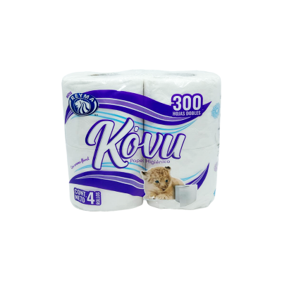 PAPEL HIGIENICO KOVU 300HOJAS CJ24PQ/4ROLLOS