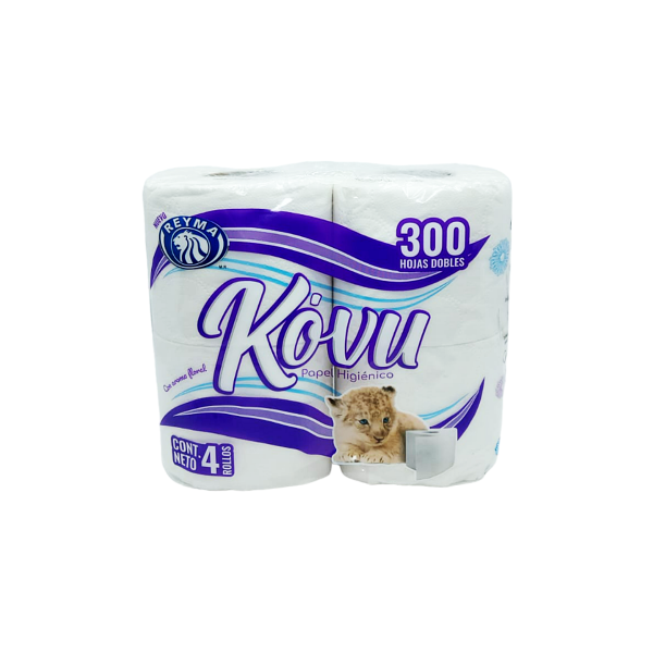 PAPEL HIGIENICO KOVU 300HOJAS CJ24PQ/4ROLLOS