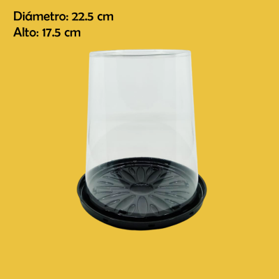 DOMO PASTEL MED DOBLE ALTURA 17.5X22.5CM NEGRO GUA G55CT