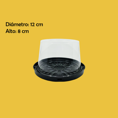 DOMO PASTEL REDONDO INDI .3KG 12X8CM NEGRO GUA G31CT