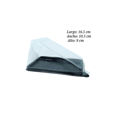 CONTENEDOR TRIAGULAR REBANADA 16.5X10.5X9CM GUA G638