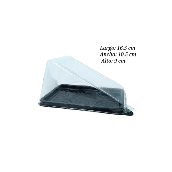 CONTENEDOR TRIAGULAR REBANADA 16.5X10.5X9CM GUA G638