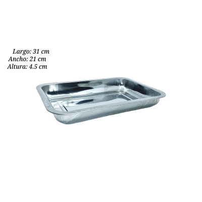 CHAROLA DE ALUMINIO 31X21CM COL 661680665