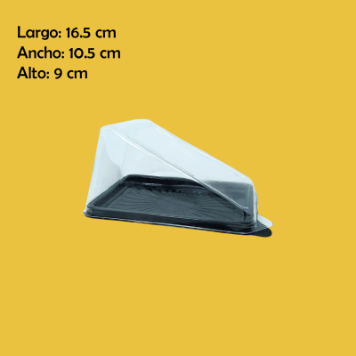 CONTENEDOR TRIAGULAR REBANADA 16.5X10.5X9CM GUA G638