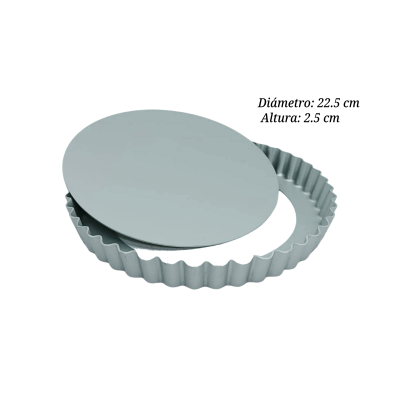 MOLDE ALUM TARTA DESMONTABLE 22.5X2.5 CM PAN000161