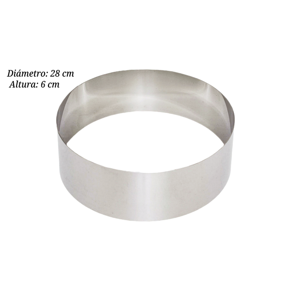 ARO REDONDO 28 CM ACERO INOX GILO