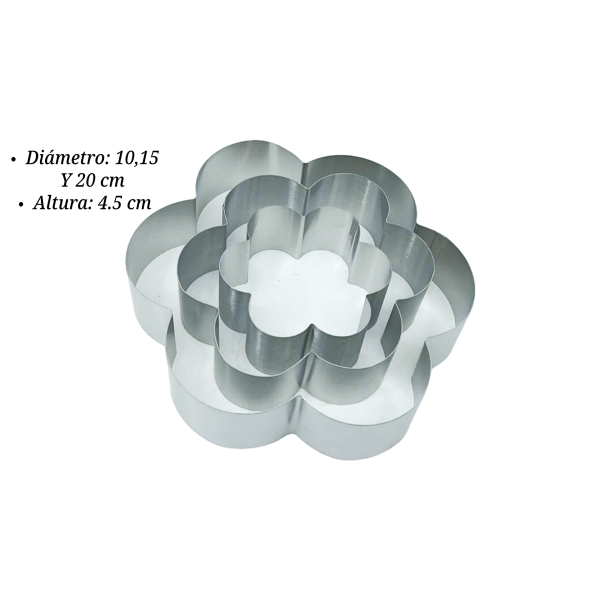 CORTADOR MEDIANO FLOR C/3PZ ALUMINIO COL 661686457