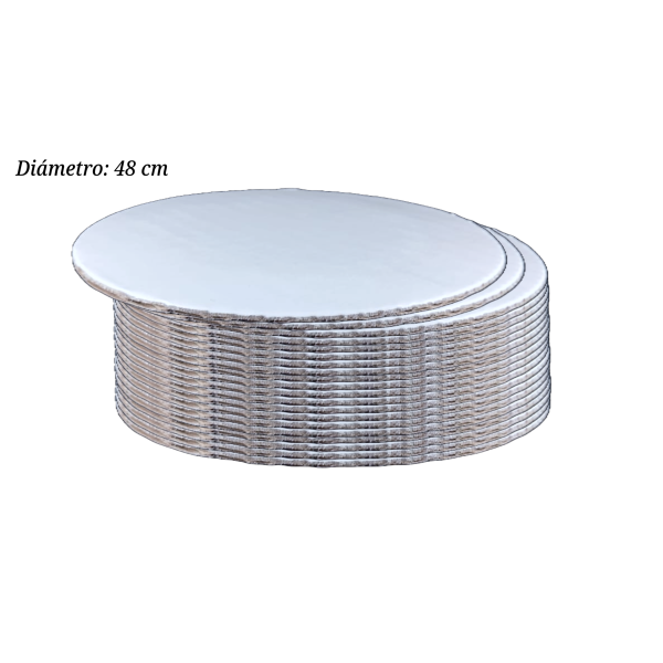 DISCO CORRUGADO BLANCO Y PLASTICO 48 CM