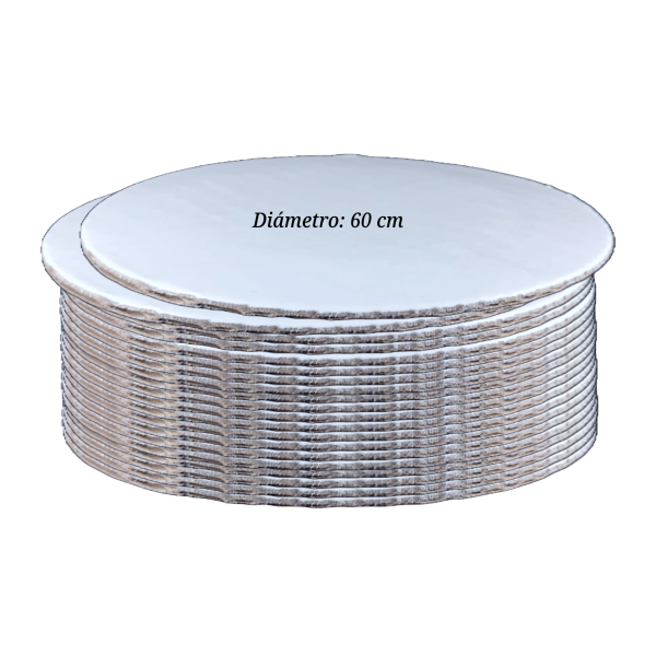 DISCO CORRUGADO BLANCO Y PLASTICO 60 CM