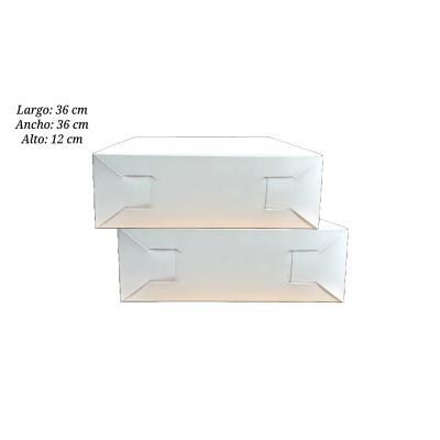 CAJA PARA PASTEL 36X36X12 TYF BLANCA