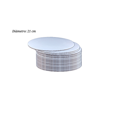 DISCO CORRUGADO BLANCO Y PLASTICO 21 CM