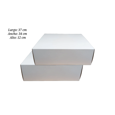 CAJA PLEGADIZA 37X34X12 BLANCA CUADRADA