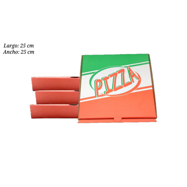 CAJA PARA PIZZA CHICA COLOR 25X25 PQ50PZ